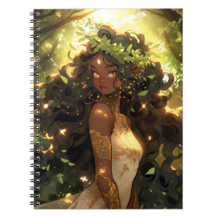 Forest Elf American Black Fantasy Art Notizblock