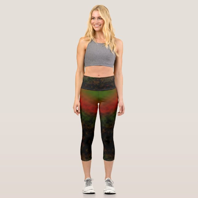 Forest Ember Glow Capri Leggings (Vorderseite)