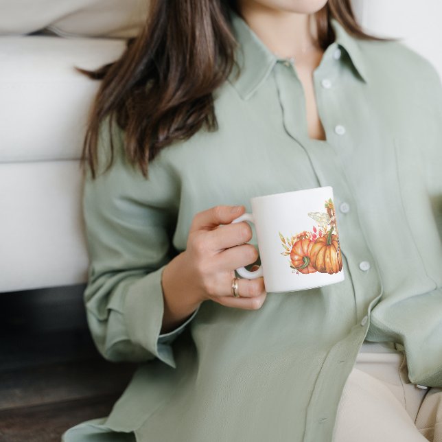 Forest Fairy & Autumn Pumpkin Bouquet Kaffeetasse (Von Creator hochgeladen)