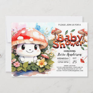 Forest Fantasy Baby Mushrooms Babydusche Einladung