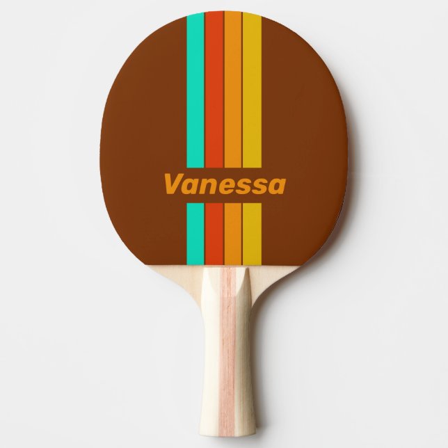 Forest Floor Fog Pin Striped with Name Tischtennis Schläger (Vorderseite)
