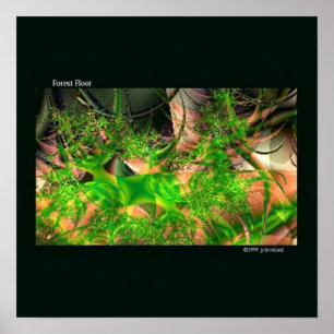 Forest Floor Fraktal Art Design Poster Art