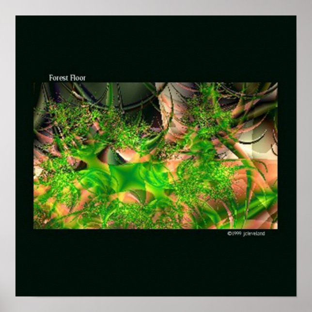 Forest Floor Fraktal Art Design Poster Art (Vorne)