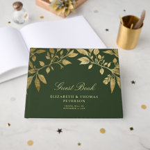 Forest Foliage Botanical Elegant Script Wedding