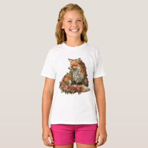 Forest Fox besticktes Puzzle T-Shirt