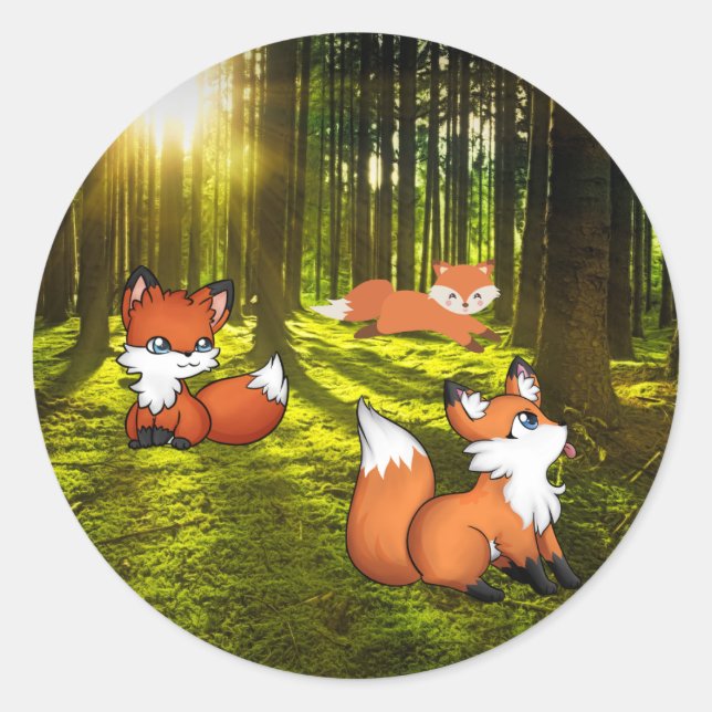 Forest Fox Sticker (Vorderseite)