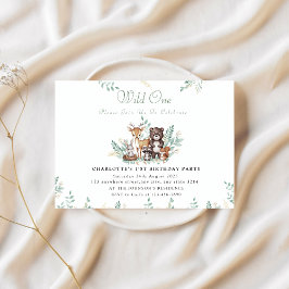 Forest Friends erster Geburtstag Einladung