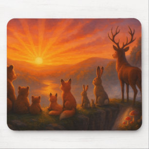 Forest Friends Sunrise Mouse Pad Mousepad