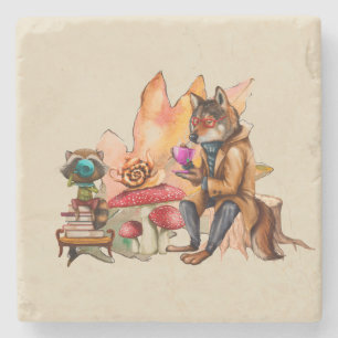 Forest Friends Tea Party Steinuntersetzer