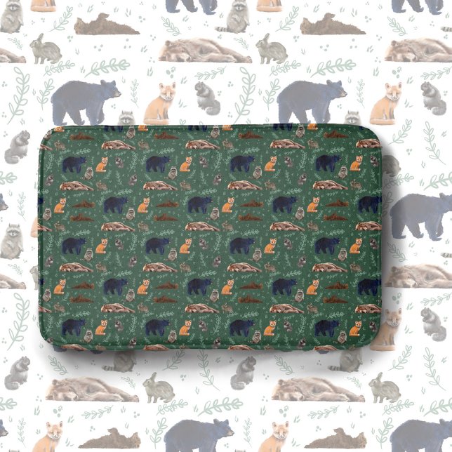 Forest Friends Wild Animals Badematte (Von Creator hochgeladen)