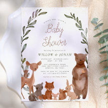 Forest Friends & Woodland Greenery Baby Shower