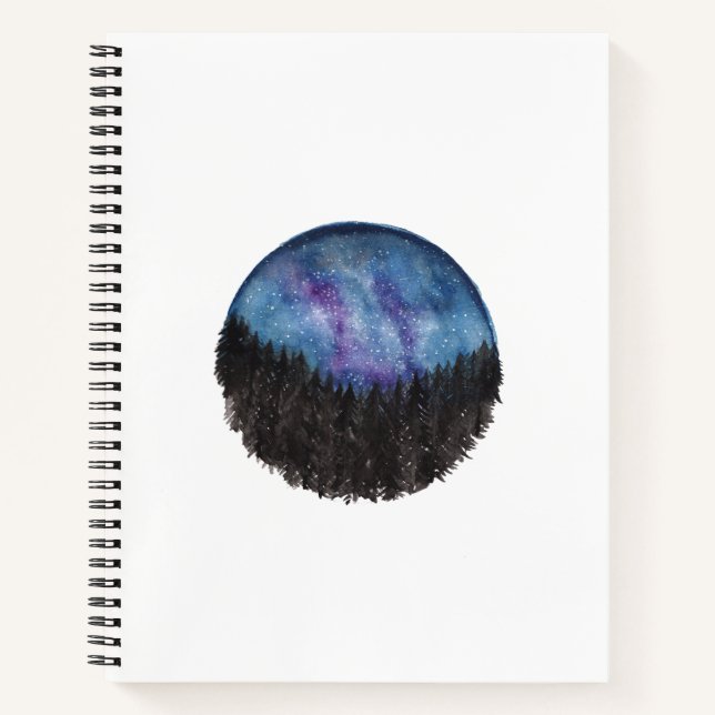 Forest Galaxy-Notebook Notizbuch (Vorderseite)