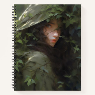 Forest Girl Anime Woman Notizbuch
