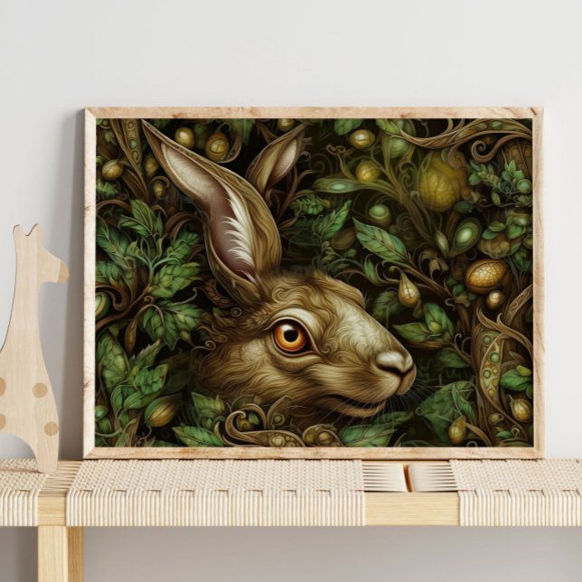 Forest Gold Bunny Animal | Gold Bunny Wall Print Poster (Von Creator hochgeladen)