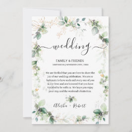 Forest Green Begrüßungsbrief Itinerary Einladung