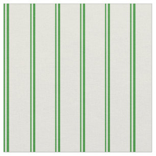 Forest Green & Beige Muster Streifen Stoff
