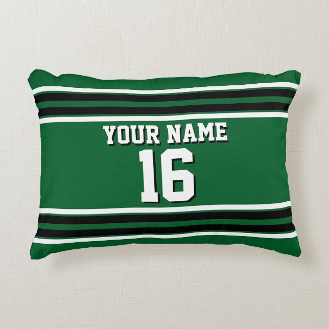 Forest Green Black Team Jersey Name Dekokissen (Vorderseite)