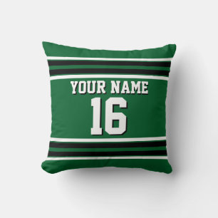 Forest Green Black Team Jersey Name Kissen