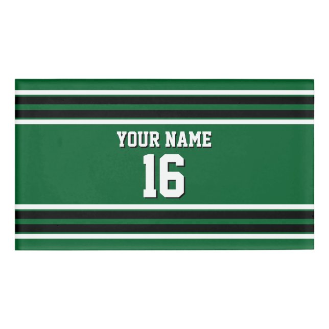 Forest Green Black Team Jersey Name Namenschild (Vorderseite)