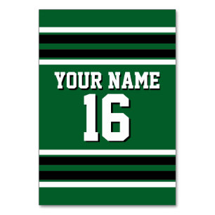 Forest Green Black Team Jersey Name Tischnummer