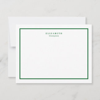 Forest Green Border Modern Simple Mitteilungskarte