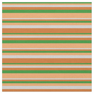 Forest Green, Brown, Light Gray und Schokolade Stoff