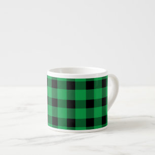Forest Green Buffalo Country Lumberjack Kariert Espressotasse