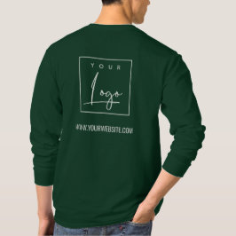Forest Green Business Fügen Sie Ihre Logo-Website T-Shirt