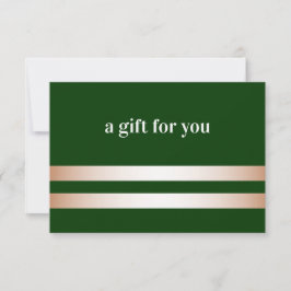 Forest Green | Carte cadeau Rose Gold Elegant