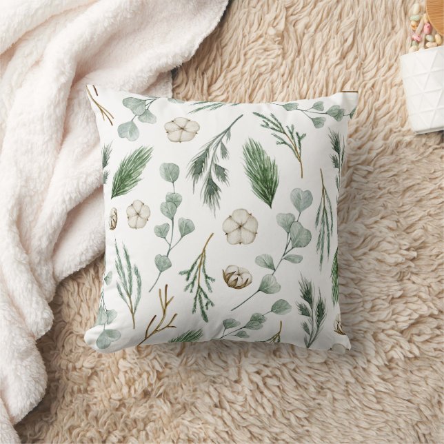 Forest Green Christmas Pillow Kissen (Decke)