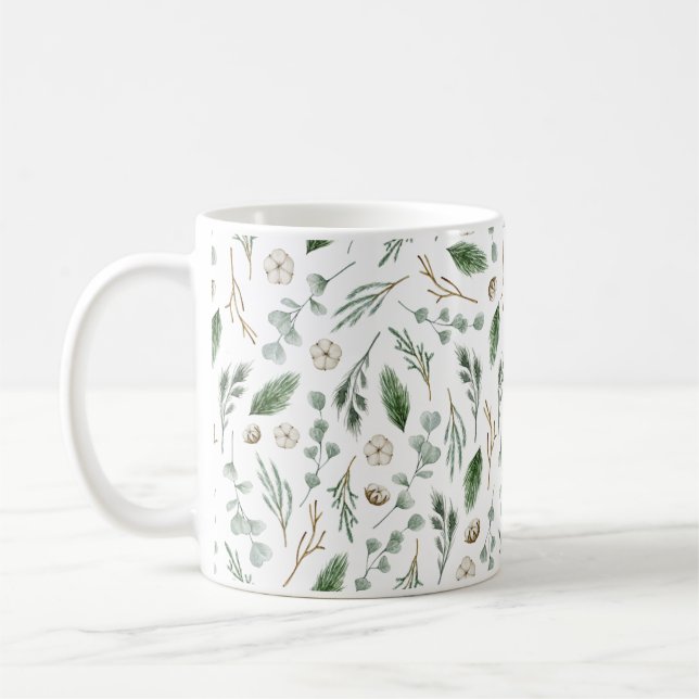 Forest Green Christmas Tasse (Links)