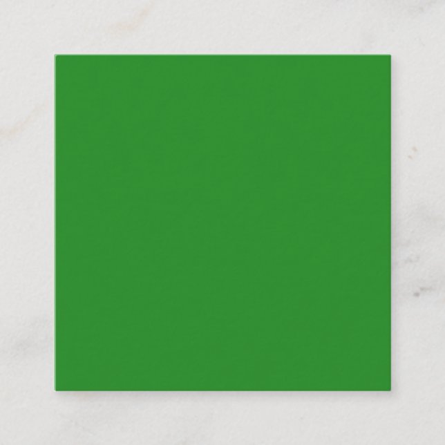 Forest Green Custom Business Card Quadratische Visitenkarte (Vorderseite)