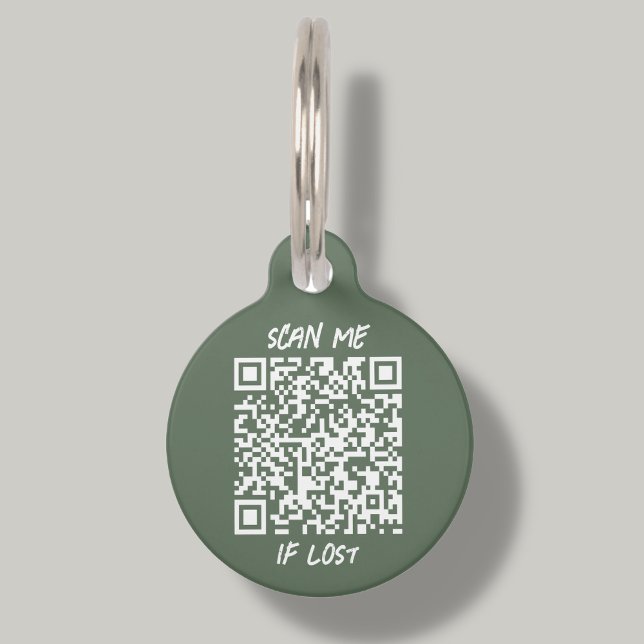 Forest Green Custom QR Code | Prüfung Haustiermarke (Von Creator hochgeladen)
