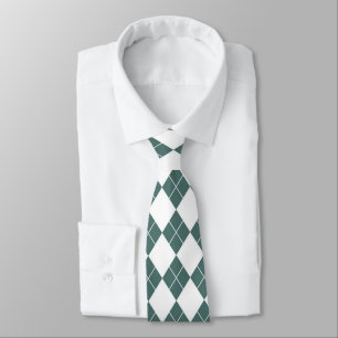 Forest Green Diamond Cravate masculine