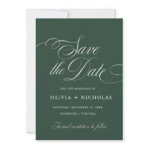 Forest Green Elegance Calligraphy American Style