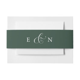 Forest Green Elegance Calligraphy American Style Einladungsbanderole