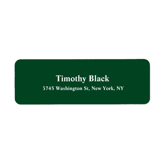 Forest Green Elegant Schlicht Moderne Stil (Vorne)