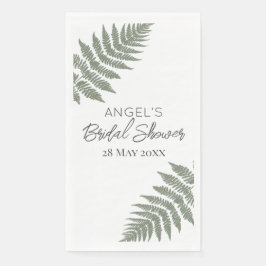 Forest Green Ferns Wedding Serviette