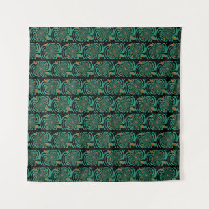 Forest Green Fraktal Art Design Wandteppich