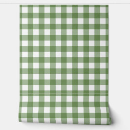 Forest Green Gingham Check Green Buffalo Plaid Tapete
