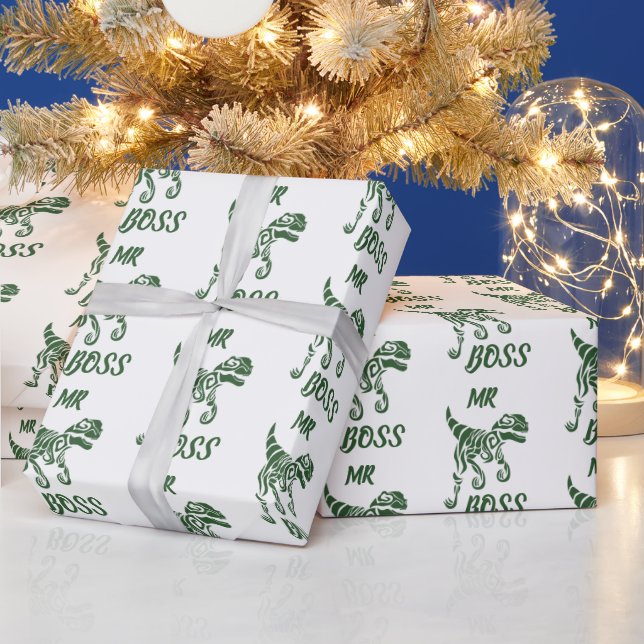 Forest Green Hunter Raptor Geschenkpapier (Feiertage)