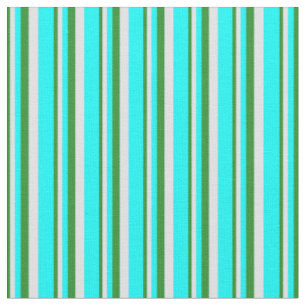 Forest Green, Lavender und Cyan Colored Lines Stoff