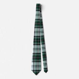 Forest Green, Light Aqua und Black Tartan Kariert Krawatte