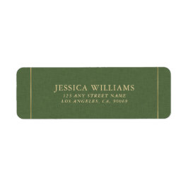 Forest Green Linen Texture Image Gold frame