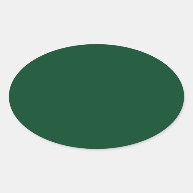 Forest Green Oval Aufkleber (Vorderseite)