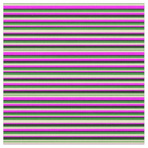 Forest Green, Pale Goldenrod, Fuchsia und Black Stoff