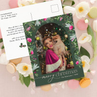 Forest Green Pink Botanical Arch 1 Foto Weihnachte