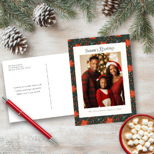 Forest Green Poinsettia Carte postale