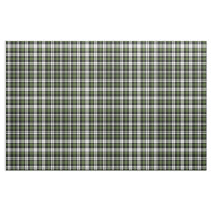Forest Green Schwarz-weiß Tartan Squares Muster Stoff