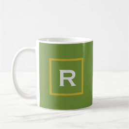 Forest Green Solid Color Schlicht Personal Kaffeetasse
